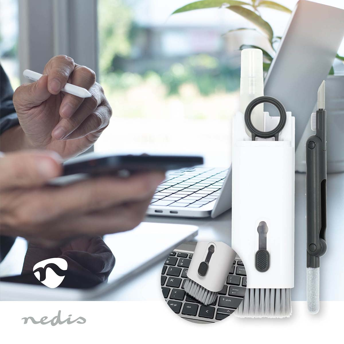 Screen Cleaner | Spray | 5 ml | Keyboard / Mouse / Notebook / Smartphone / Tablet | Wiper included