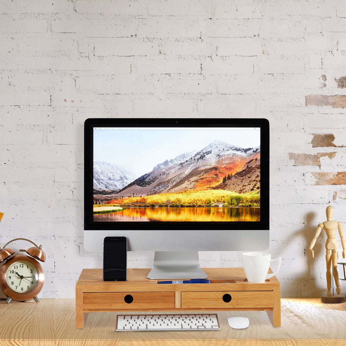 Screen stand with storage