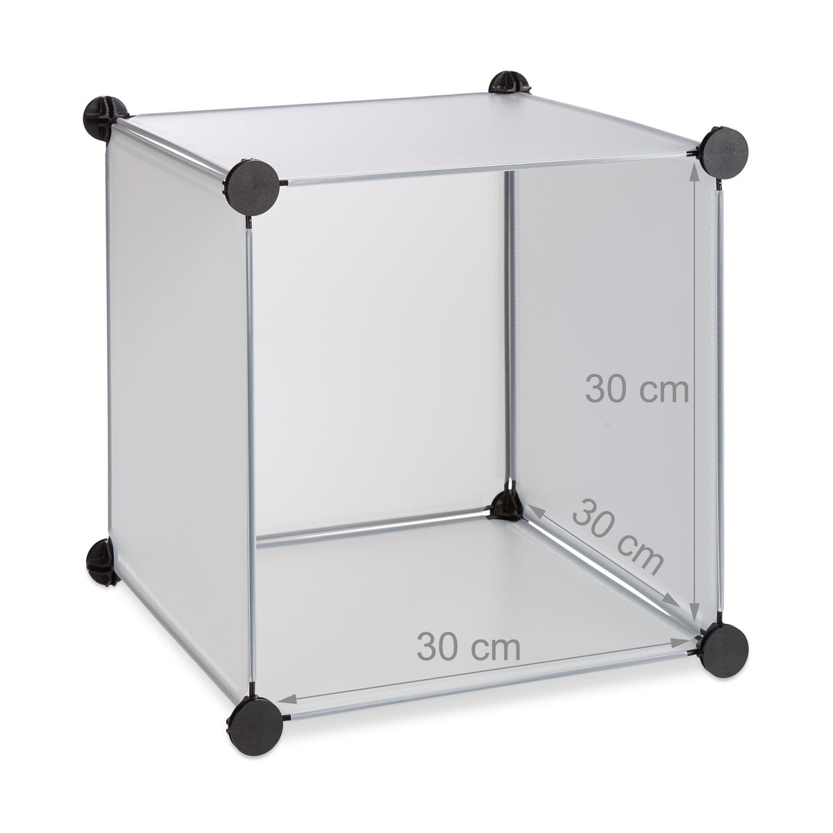Screwless plastic shelves with 15 compartments