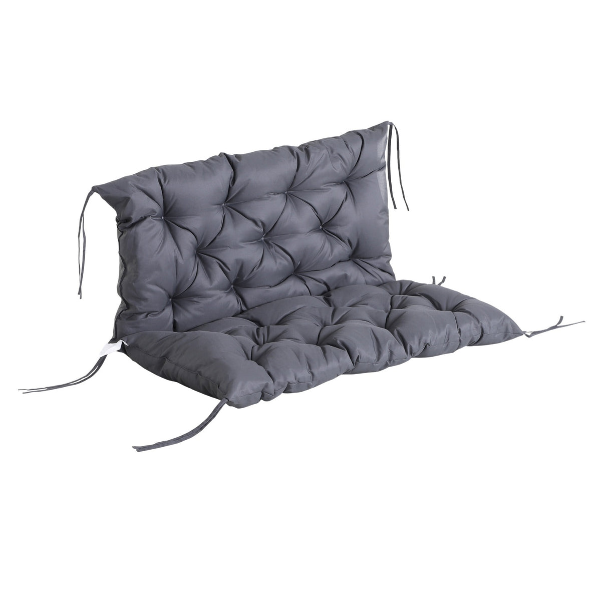 Seat Cushion Bench Garden Bench Cushion Bench Cushion 100 X 98 X 8 Cm Cotton Dark Gray