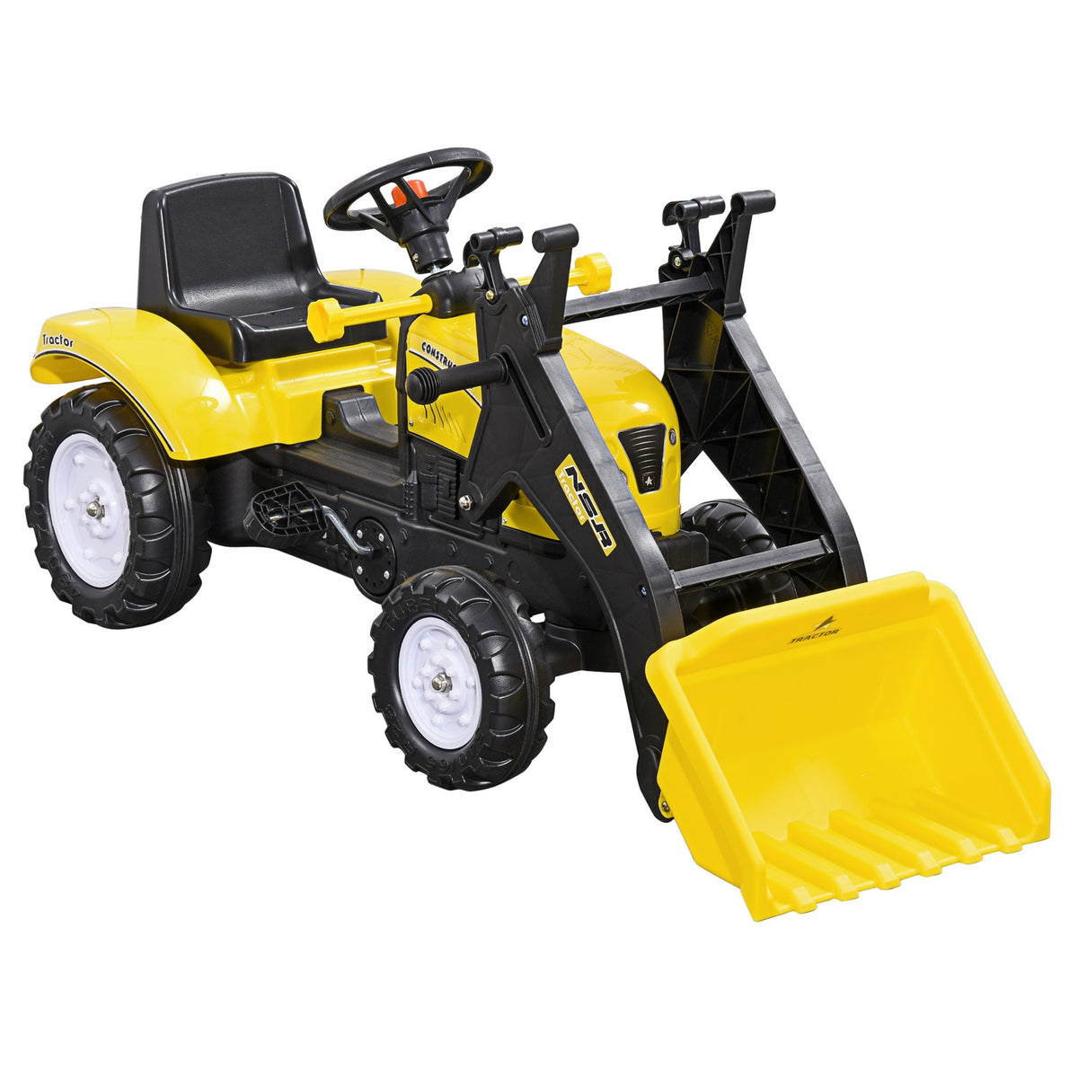 Seat Excavator Ride-On Excavator With Shovel For 3 Year Olds, Pedal Tractor, Ride-On Vehicle, 114X41X54Cm