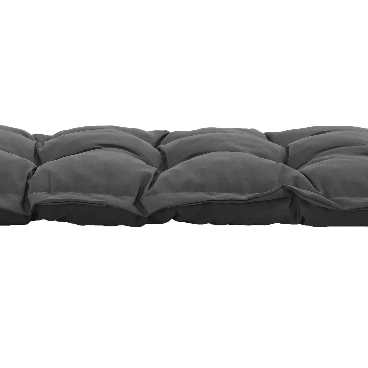 Seat cushion 100x40 cm chair cushion with ties, 10cm thick padding, washable seat cushion for home, garden, sofa, chairs, dark gray