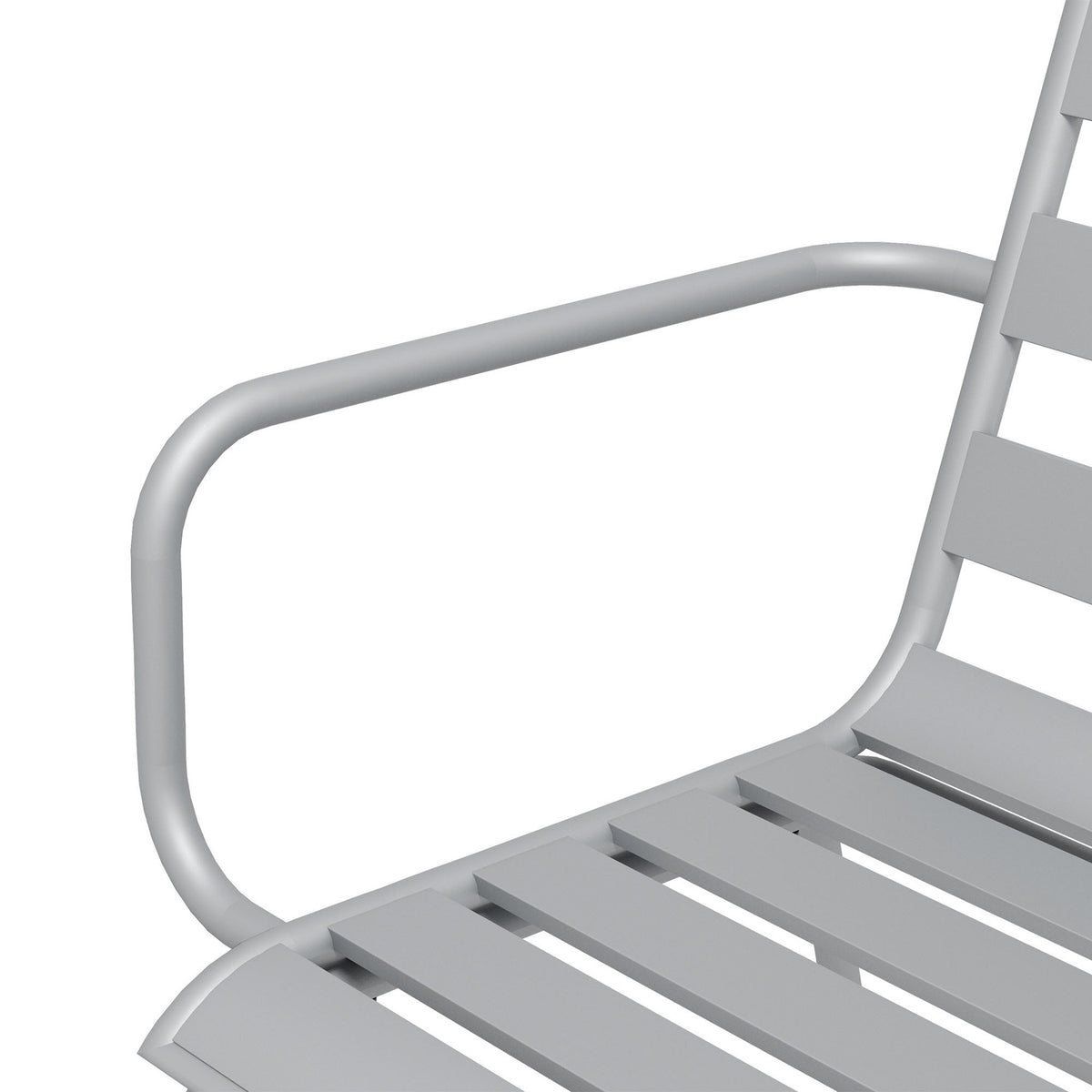 Seating Group Garden Furniture Set Dining Table 4 Stackable Chairs Garden Set Steel Light Gray