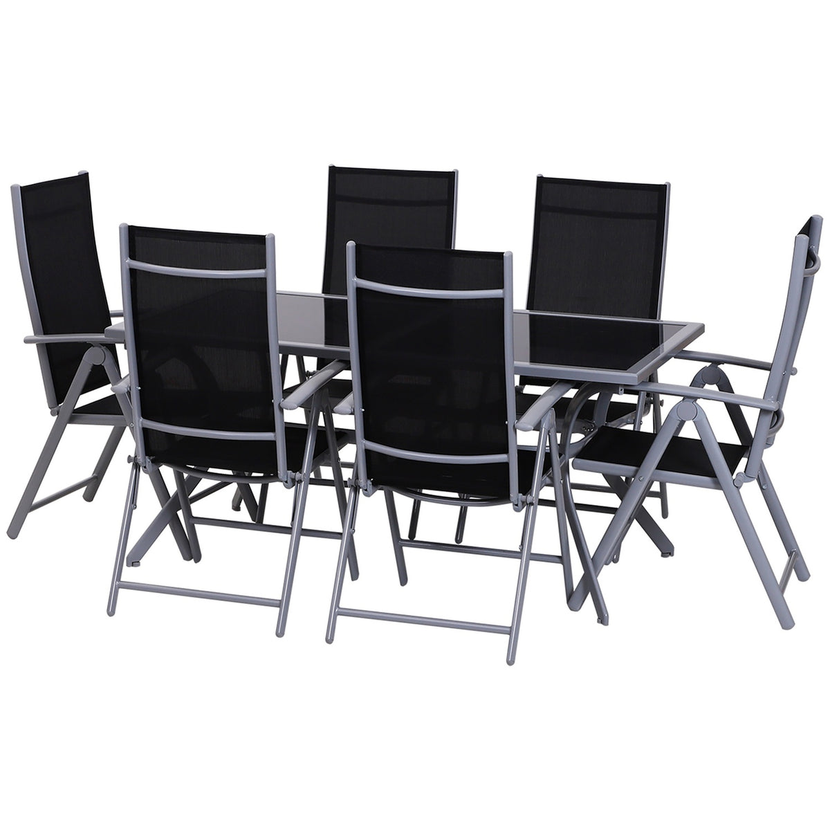 Seating Set For 6 People, Garden Set, Garden Furniture, Aluminum