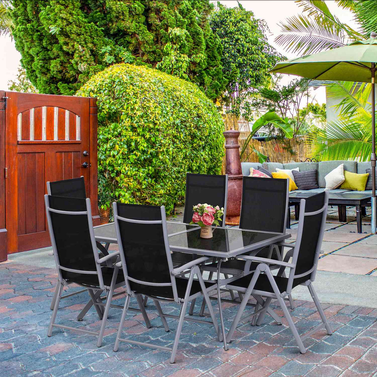 Seating Set For 6 People, Garden Set, Garden Furniture, Aluminum