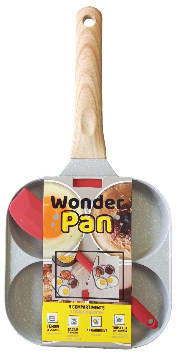 Sectioned Non-Stick Frying Pan for Eggs & Pancakes