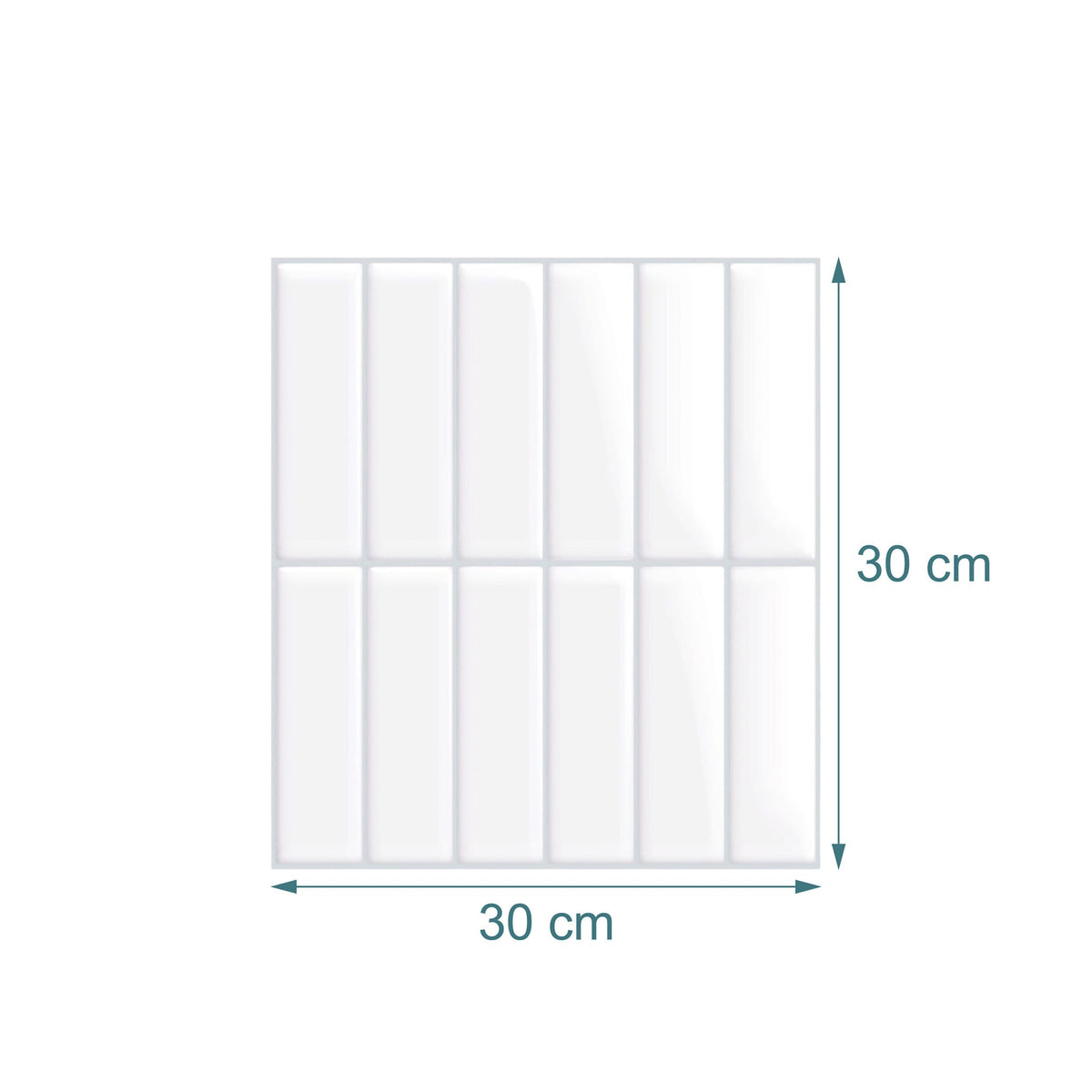 Self-Adhesive 3D Tile Stickers, 30x30 cm, Removable