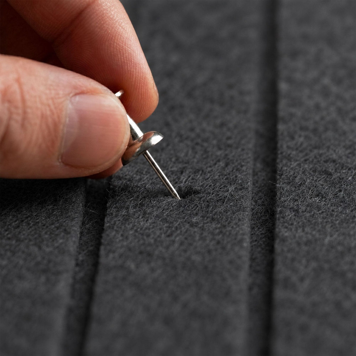 Self-Adhesive Felt Pinboard, Dark Gray, 60x40 cm