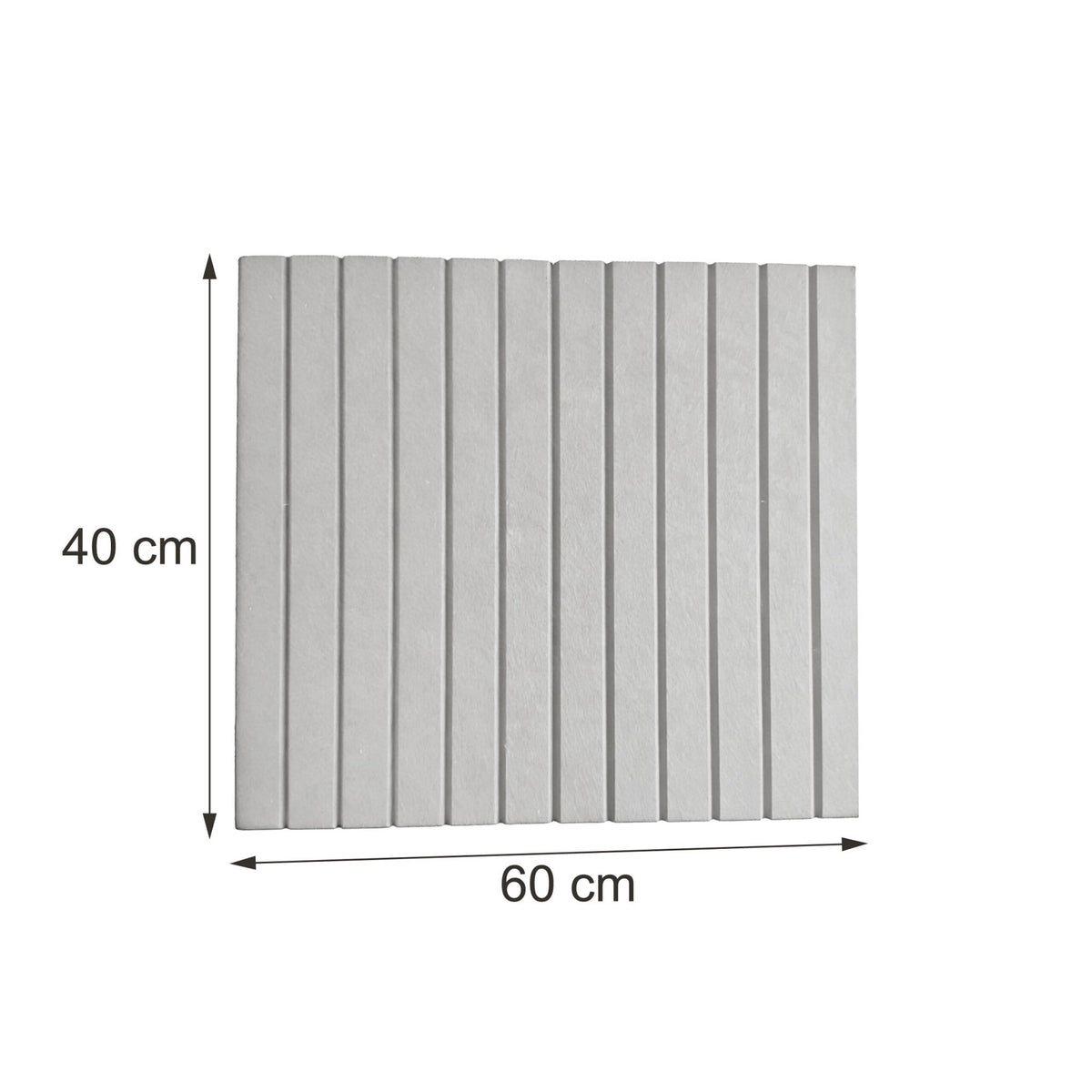 Self-Adhesive Felt Pinboard, Light Gray, 60x40 cm