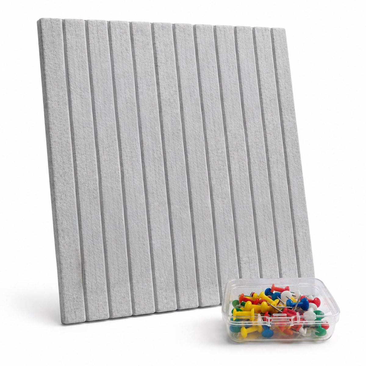 Self-Adhesive Felt Pinboard, Light Gray, 60x40 cm