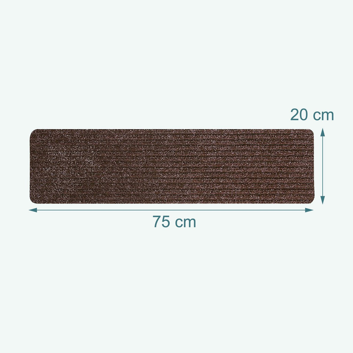Self-Adhesive Stair Mats, 16pc, 75x20cm, Noise-Reducing