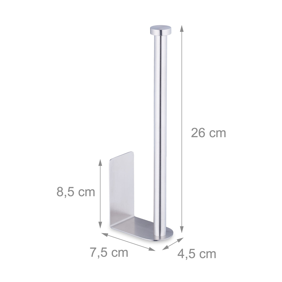 Self-Adhesive Toilet Roll Holder with Spare Roll Storage
