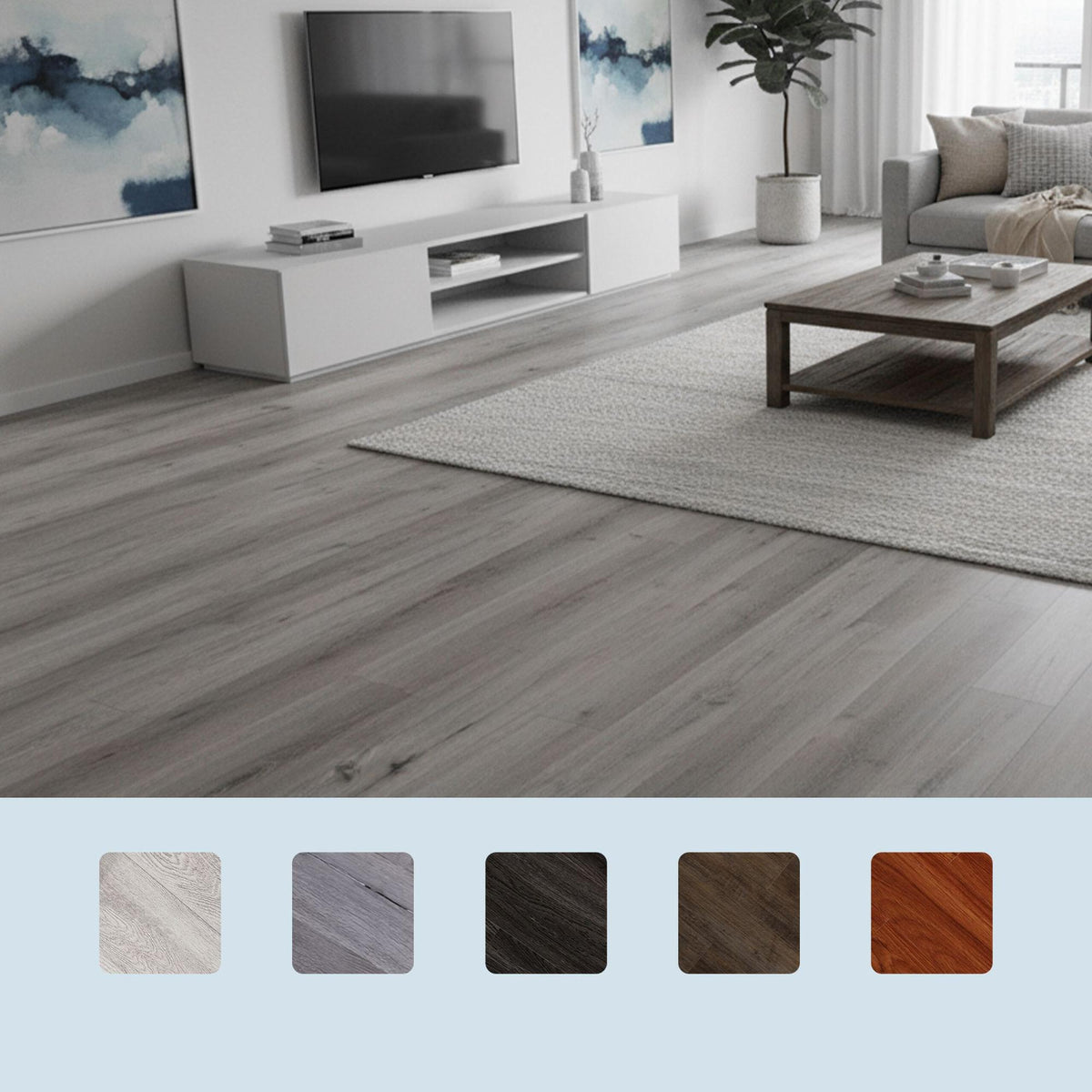 Self-Adhesive Wood Effect PVC Flooring, Slip-Resistant, Waterproof