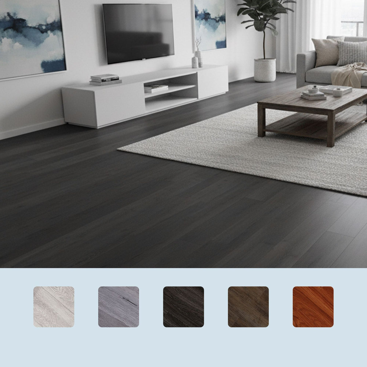 Self-Adhesive Wood Effect PVC Flooring, Slip-Resistant, Waterproof