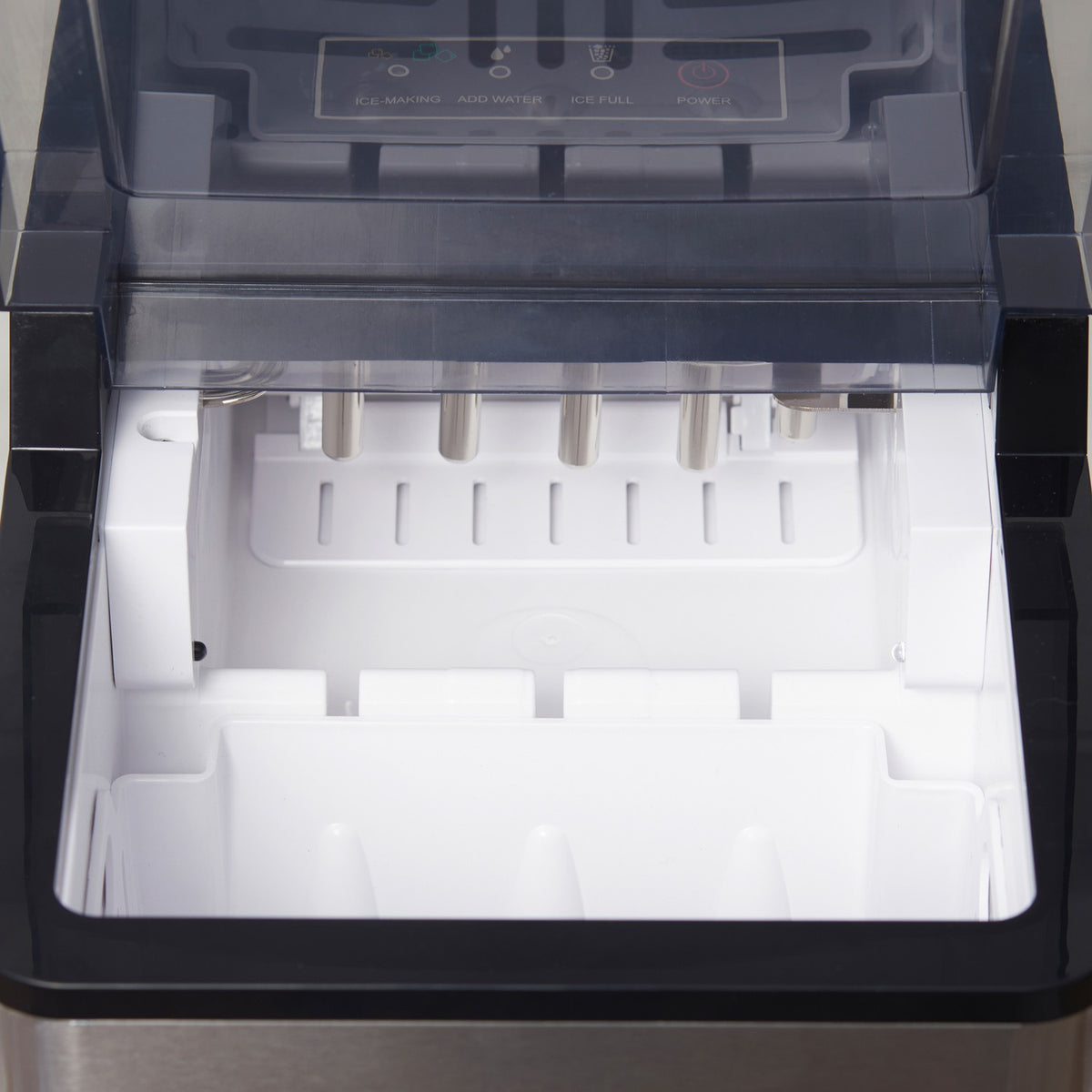 Self-Cleaning Ice Cube Machine 15 Kg/24H 1.6 L Ice Cube Maker With 2.1 L Water Tank Scoop And Basket 2 Selectable Ice Cube Sizes