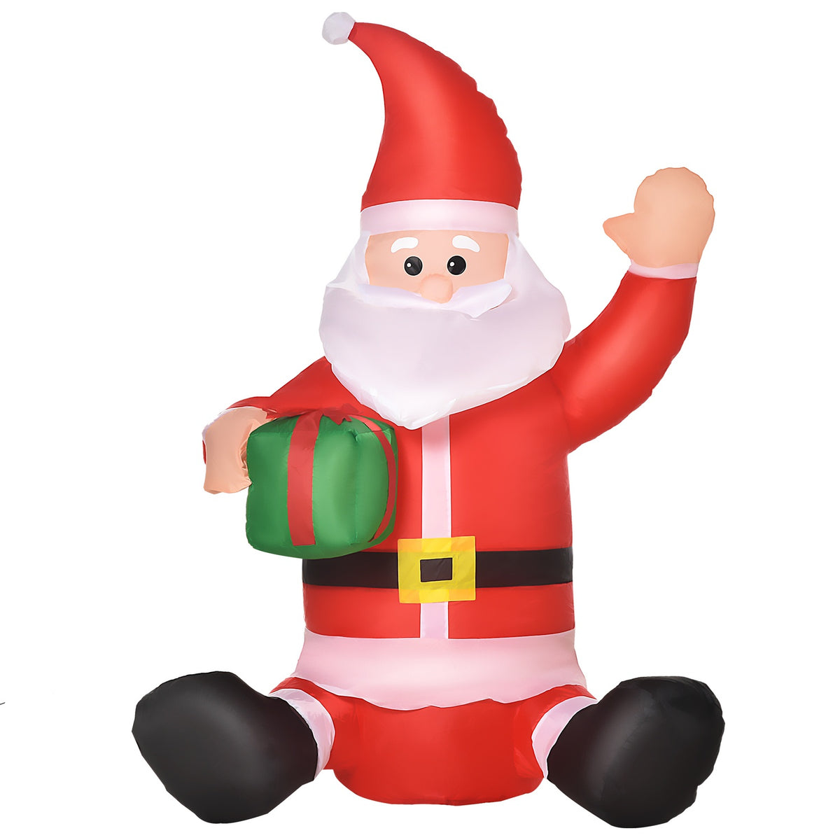 Self-Inflatable Santa Claus Christmas Decoration Led With Gift Blower Red L70 X W50 X H120 Cm