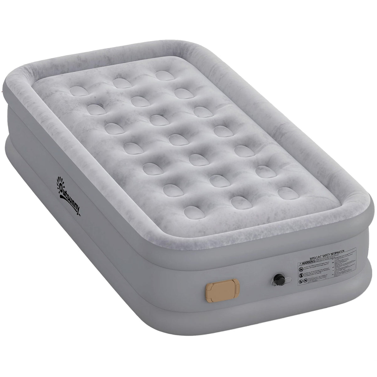 Self-Inflating Air Mattress with Built-In Pump, Single Size