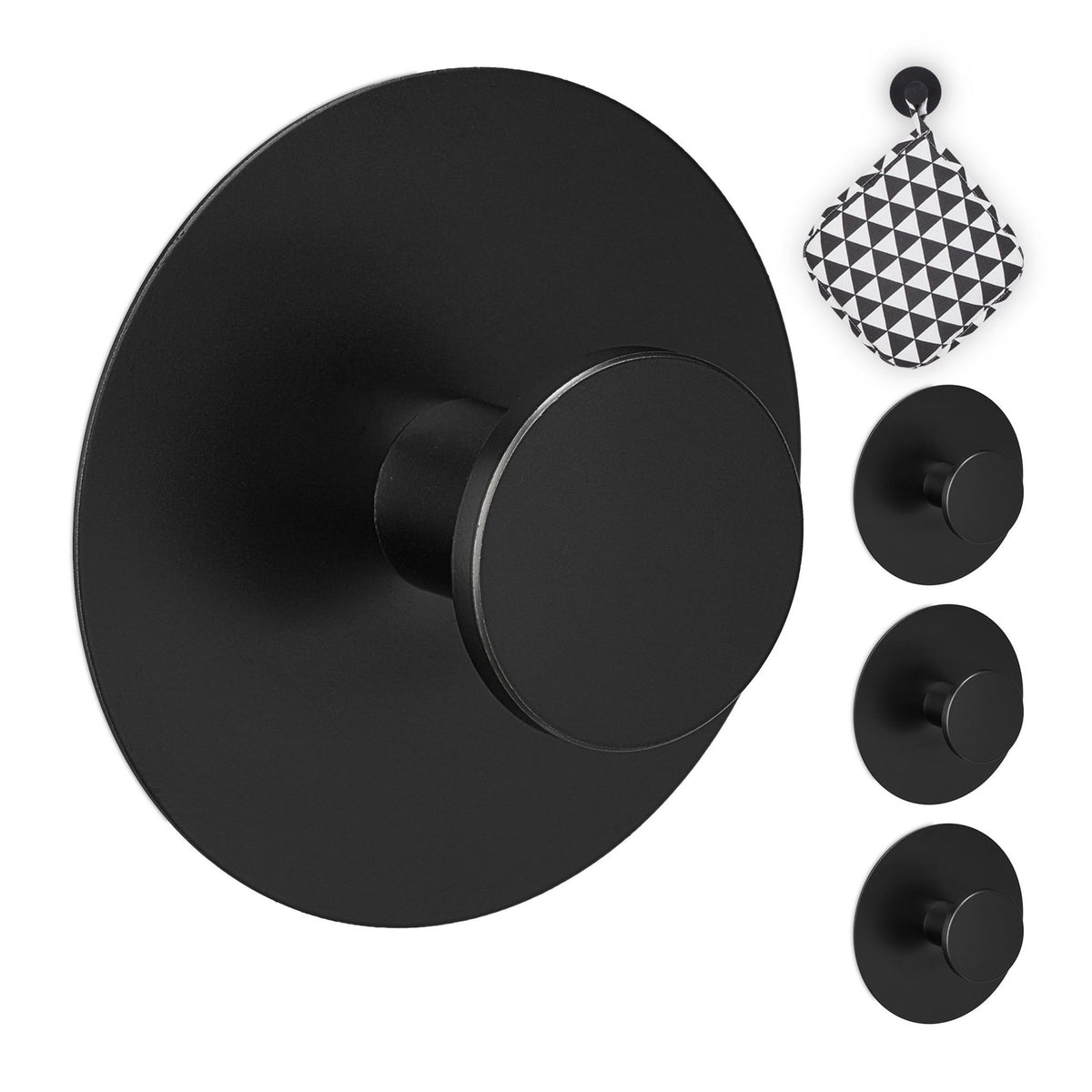 Self-adhesive hooks in sets of 4