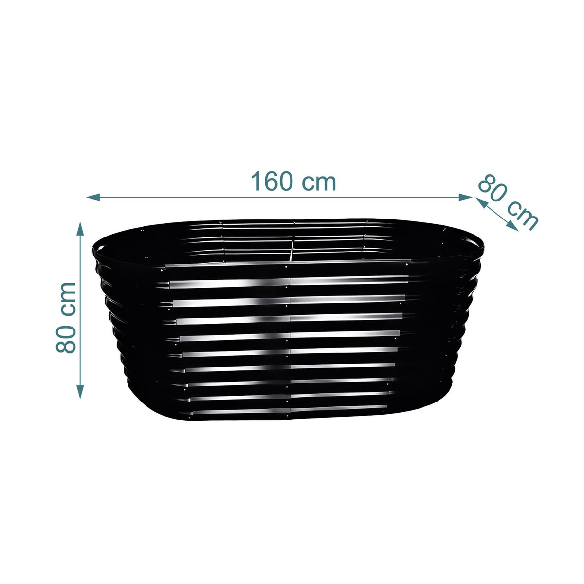 Semi-Circular Galvanized Steel Raised Garden Bed