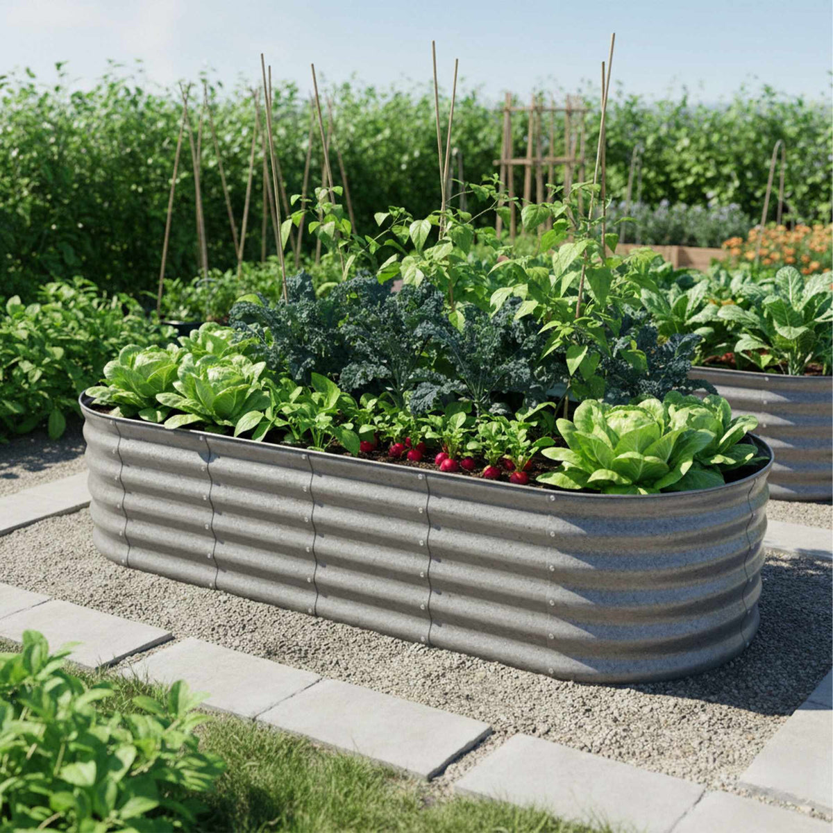 Semi-Circular Metal Planter Box – Raised Garden Bed