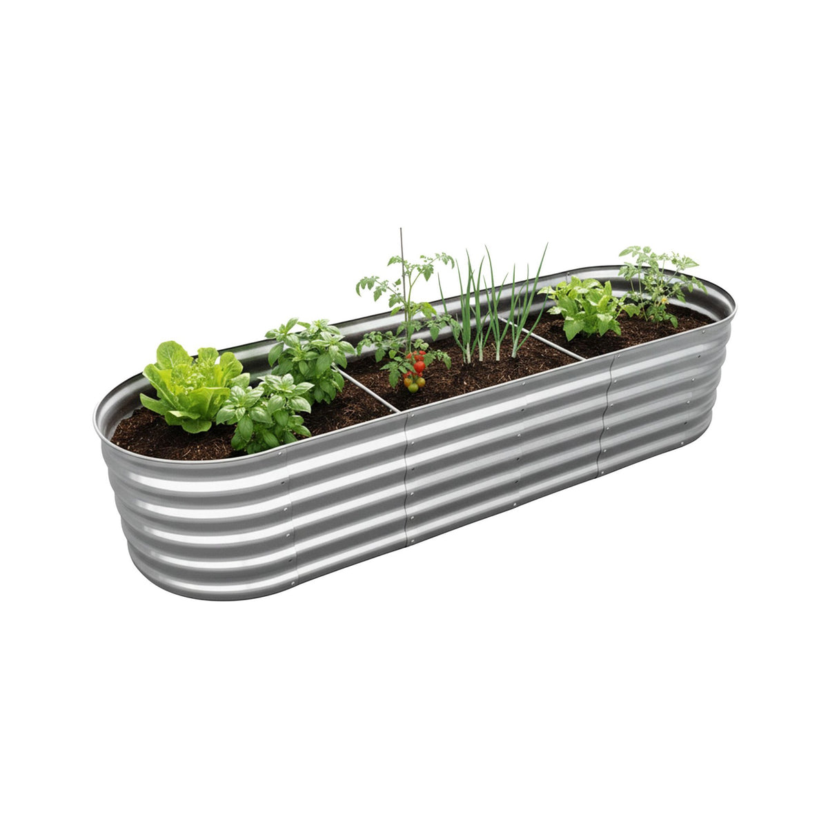 Semi-Circular Metal Planter Box – Raised Garden Bed
