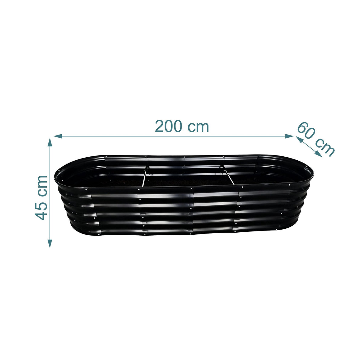 Semi-Circular Metal Planter – Weatherproof Raised Bed