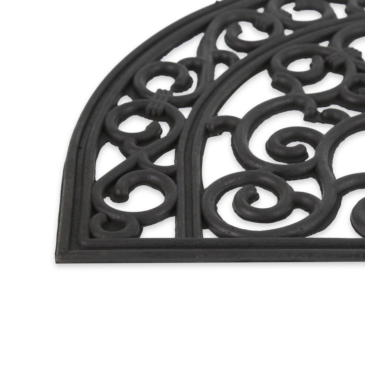 Semi-round rubber doormat