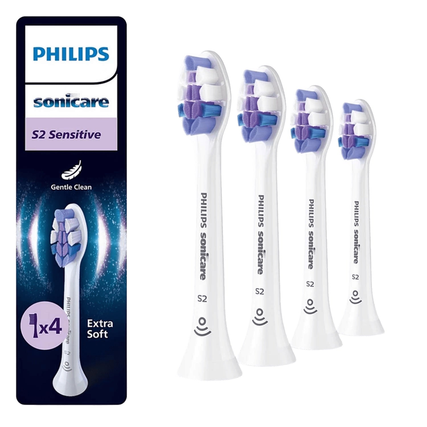 Sensitive Toothbrush Heads, 4-Pack – Gentle Plaque Removal