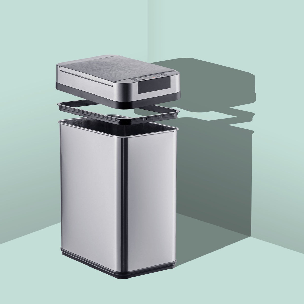Sensor Kitchen Bin, Stainless Steel, Automatic Lid