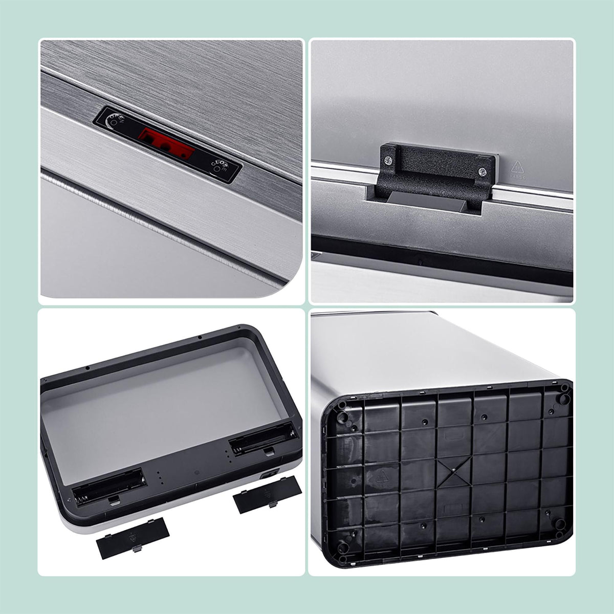 Sensor-Operated Stainless Steel Kitchen Bin