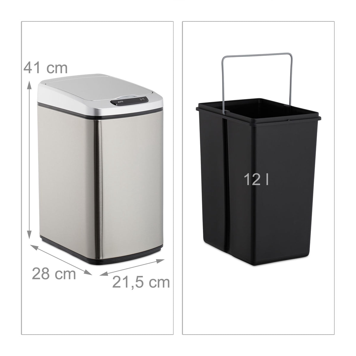 Sensor waste container 12 l