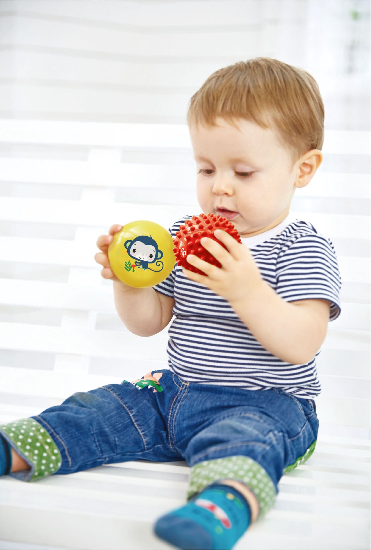 Sensory Activity Set for Babies, 3 Balls, Textured, 3m+