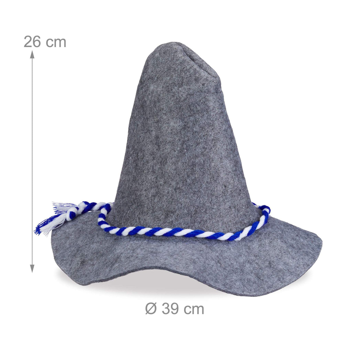 Seppel hat with blue and white cord set of 9