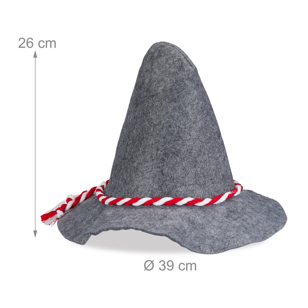 Seppel hat with red and white cord set of 5
