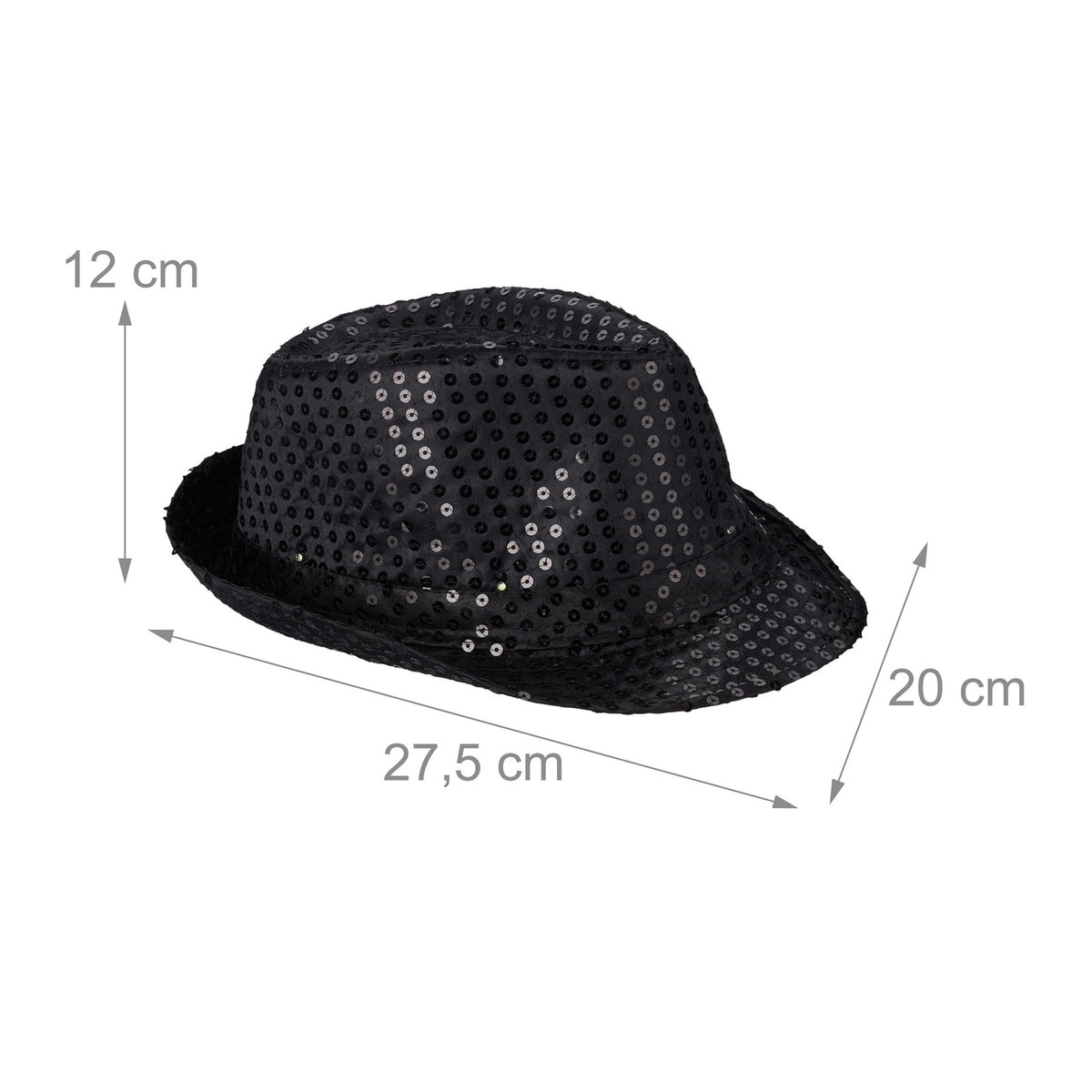 Sequin hats LED set of 2