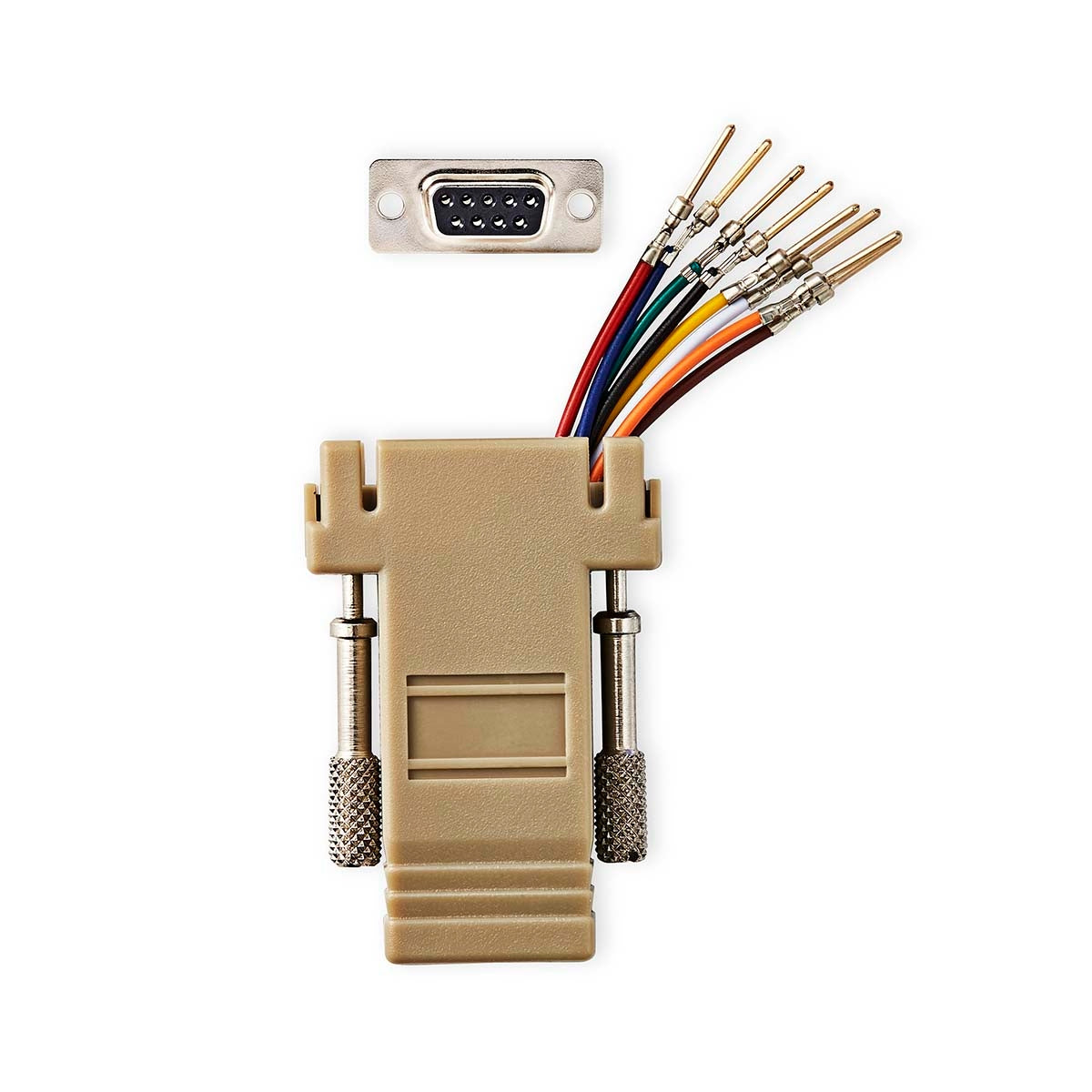 Serial adapter | Adapter | D-SUB 9-Pin Male | RJ45 Female | Nickel Plated | Ivory | Box