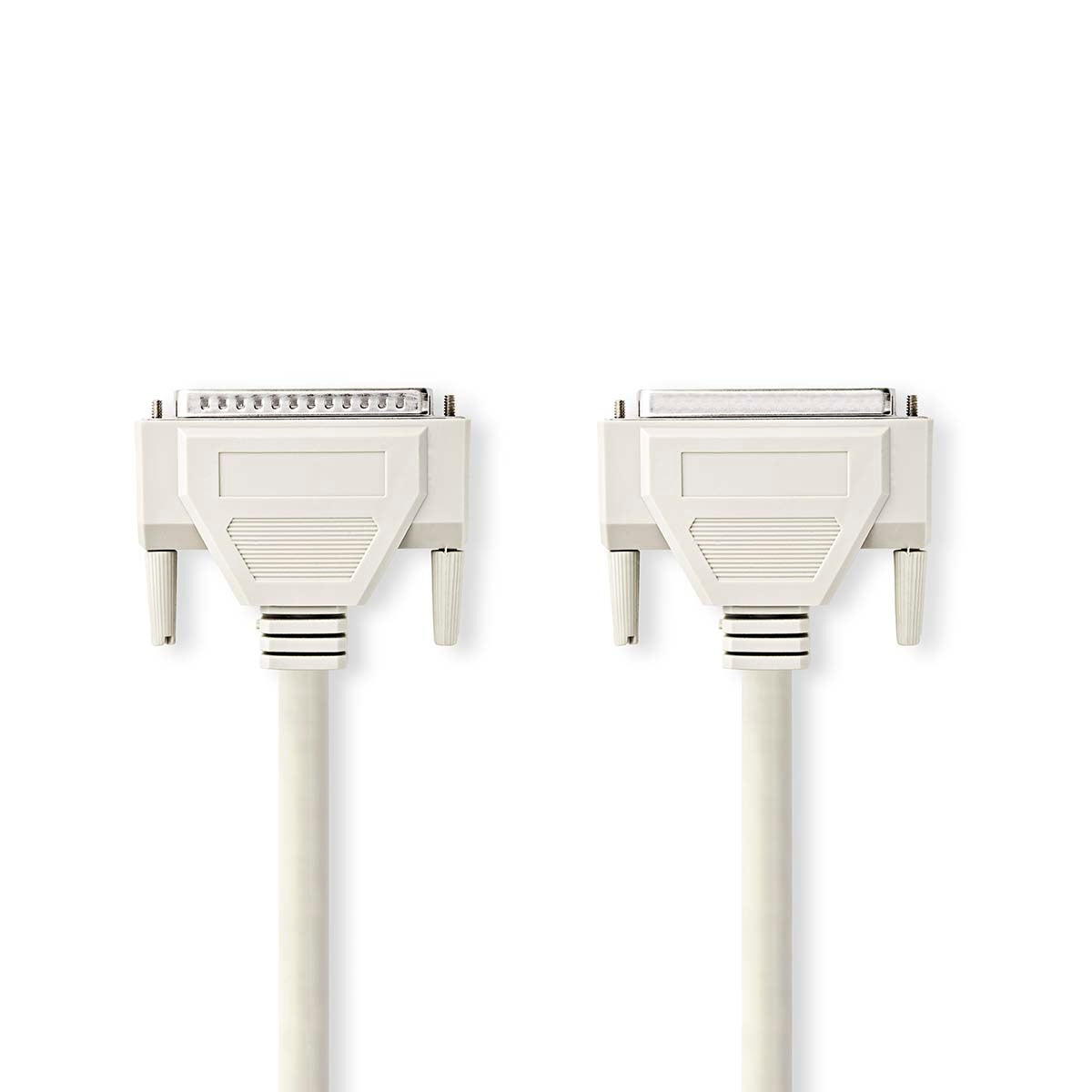 Series Cable | D-SUB 25-Pin Male | D-SUB 25-Pin Female | Nickel Plated | 2.00 m | Round | PVC | Ivory | Envelope