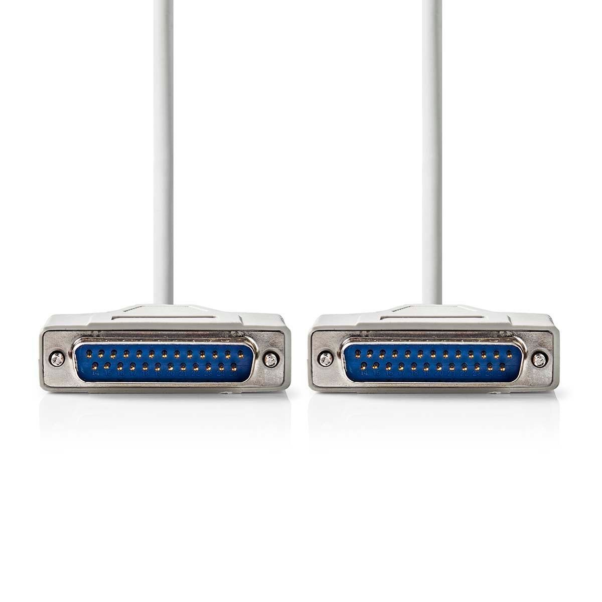 Series Cable | D-SUB 25-Pin Male | D-SUB 25-Pin Male | Nickel Plated | 3.00 m | Round | PVC | Ivory | Plastic bag