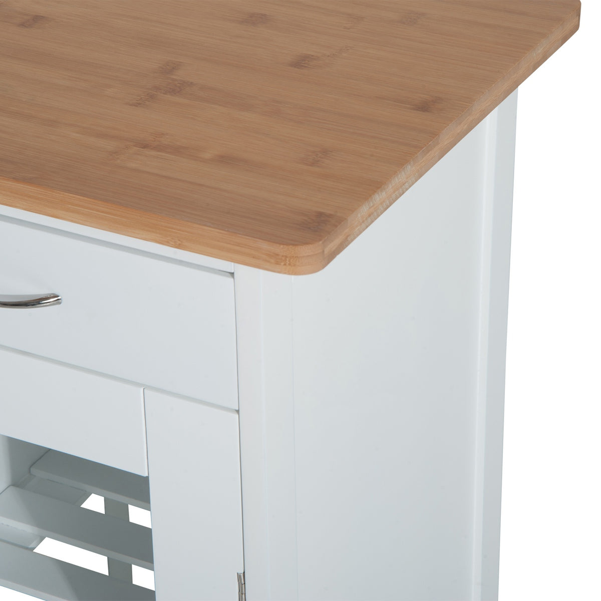 Serving Trolley, Kitchen Trolley, Trolley For The Kitchen, White, Wood, Practical And Stylish
