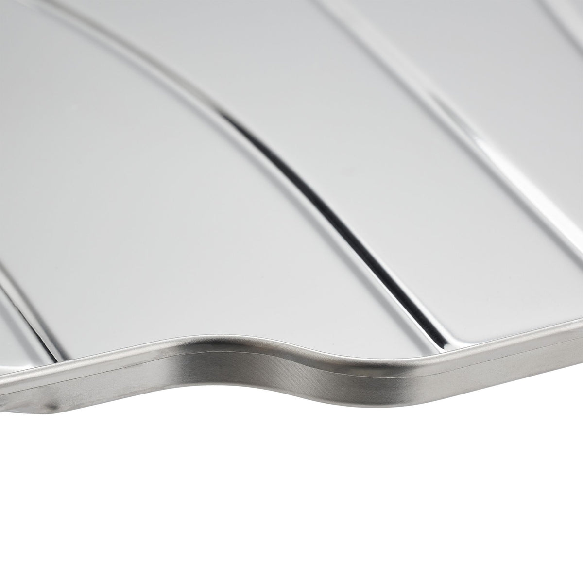 Serving plates in stainless steel - 3 pcs