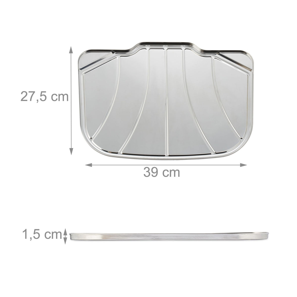 Serving plates in stainless steel - 3 pcs