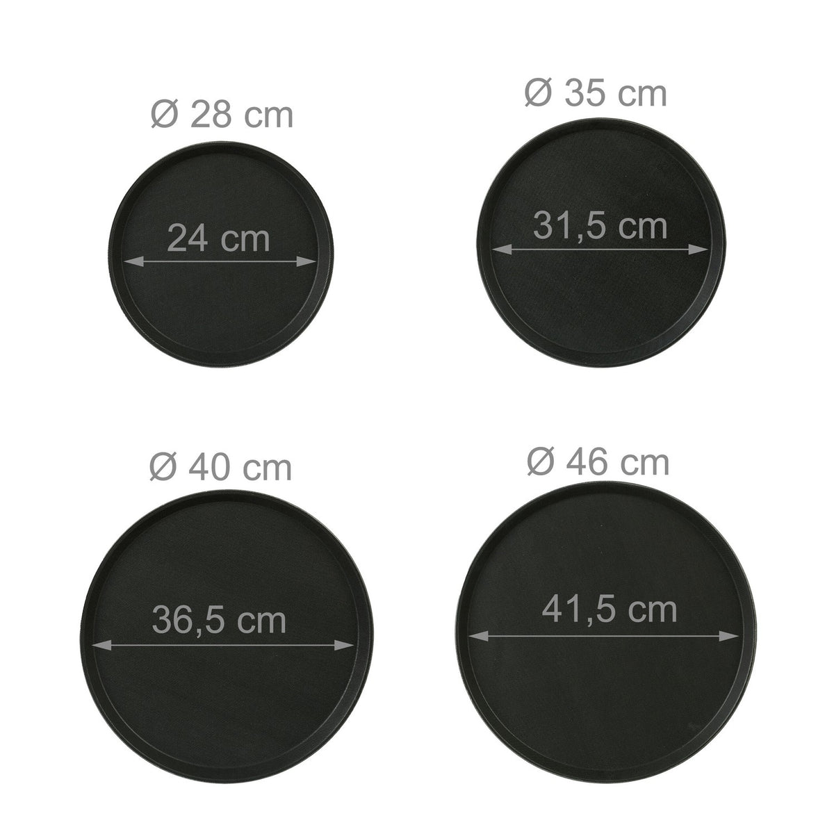 Serving tray set of 4 4 sizes