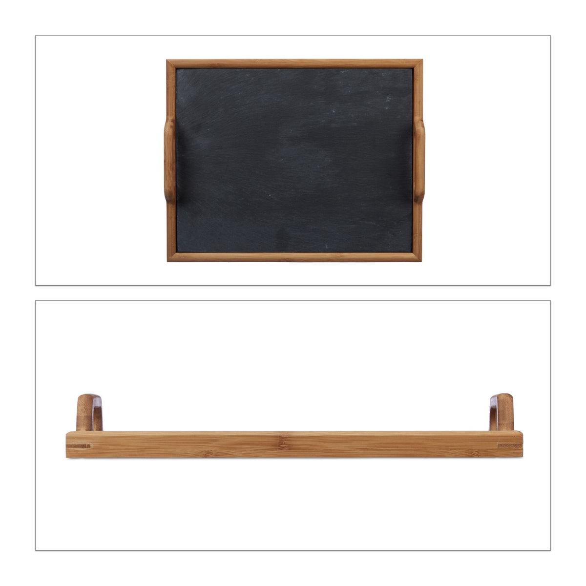 Serving tray with slate plate