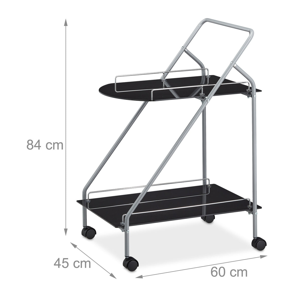 Serving trolley black