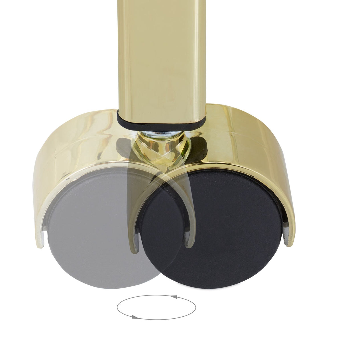 Serving trolley brass and glass