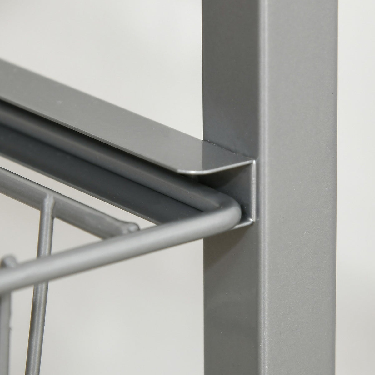 Serving trolley kitchen trolley with metal baskets 36.5 x 36.5 x 89 cm kitchen trolley side trolley silver for kitchen and dining room