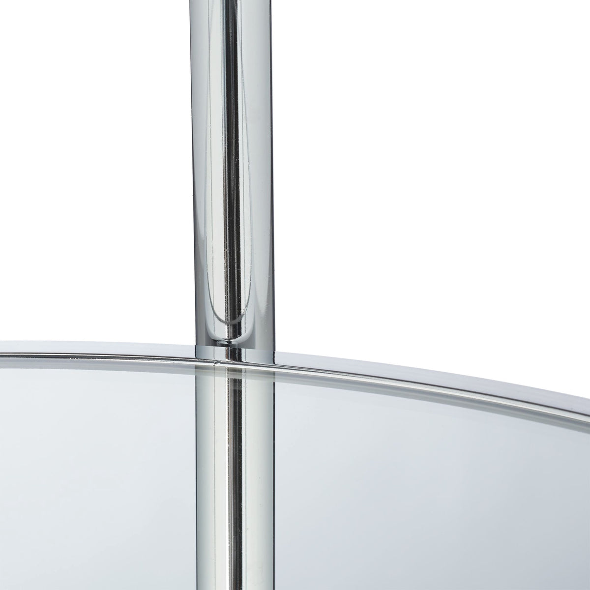 Serving trolley round silver