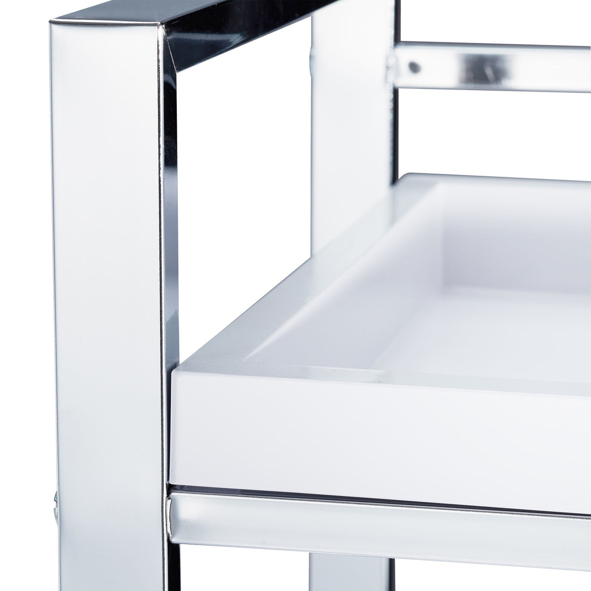 Serving trolley with 3 removable trays