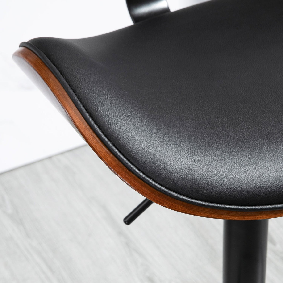 Set Of 2 Bar Stools, Height-Adjustable Kitchen Stools, Counter Chair Made Of Faux Leather, Swivel Chair With Footrests, Bar Chair, 53 X 52 X 92-112 Cm