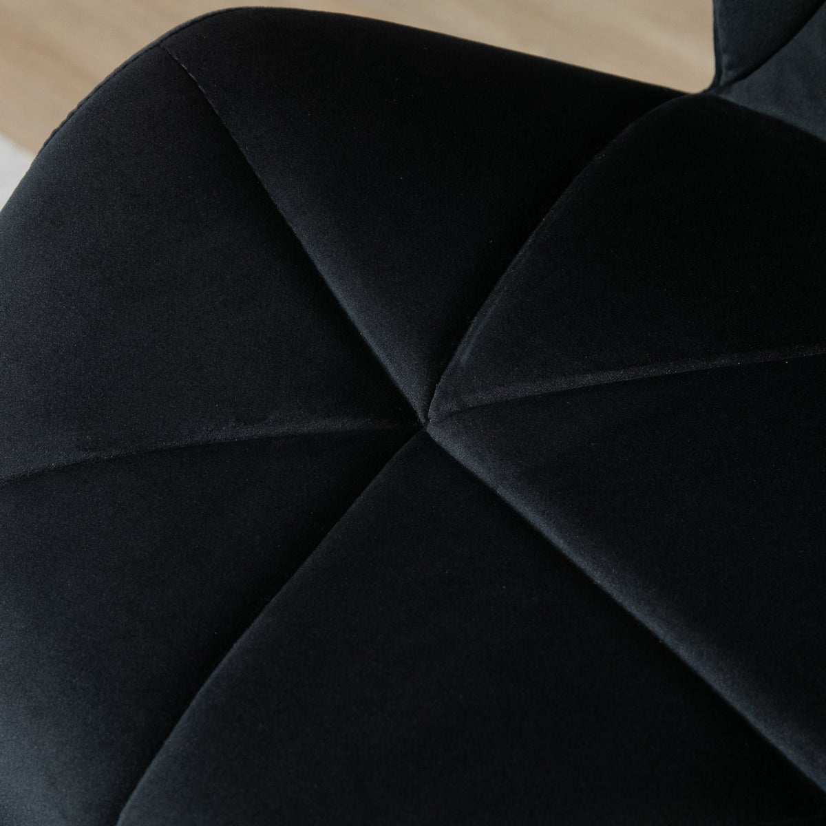 Set Of 2 Bar Stools Swivel Bar Chairs With Backrest Velvet Touch Height Adjustable Armless Foam Black 51.5X 57.5 X 93-114.5 Cm
